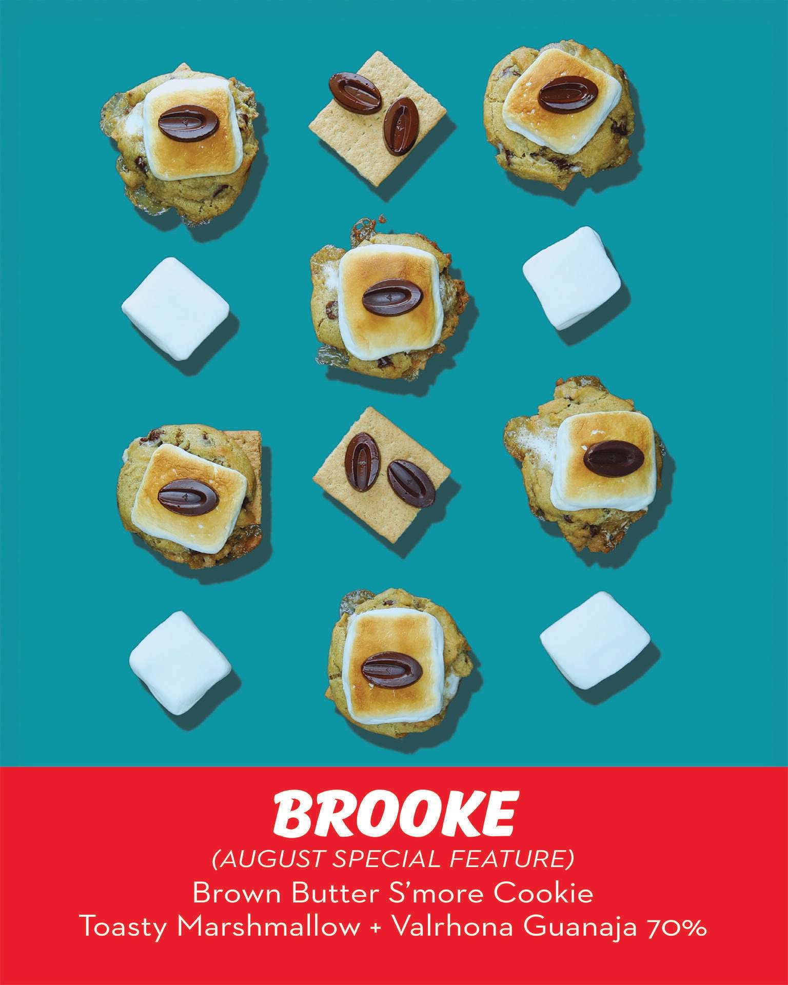 RubySnap Brooke cookie, a S'more cookie with toasty marshmallow and Valhrona Guanaja chocolate