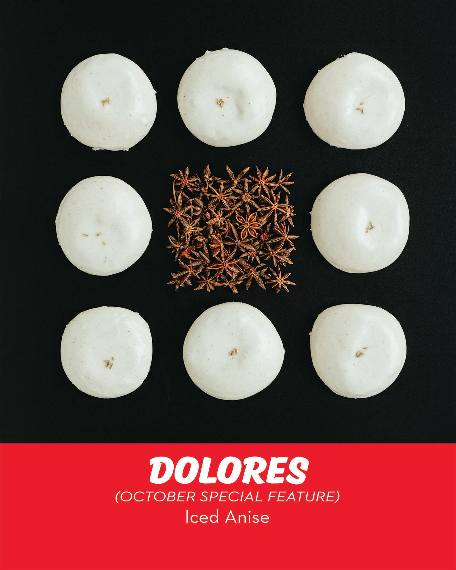 RubySnap Dolores cookie an iced anise cookie
