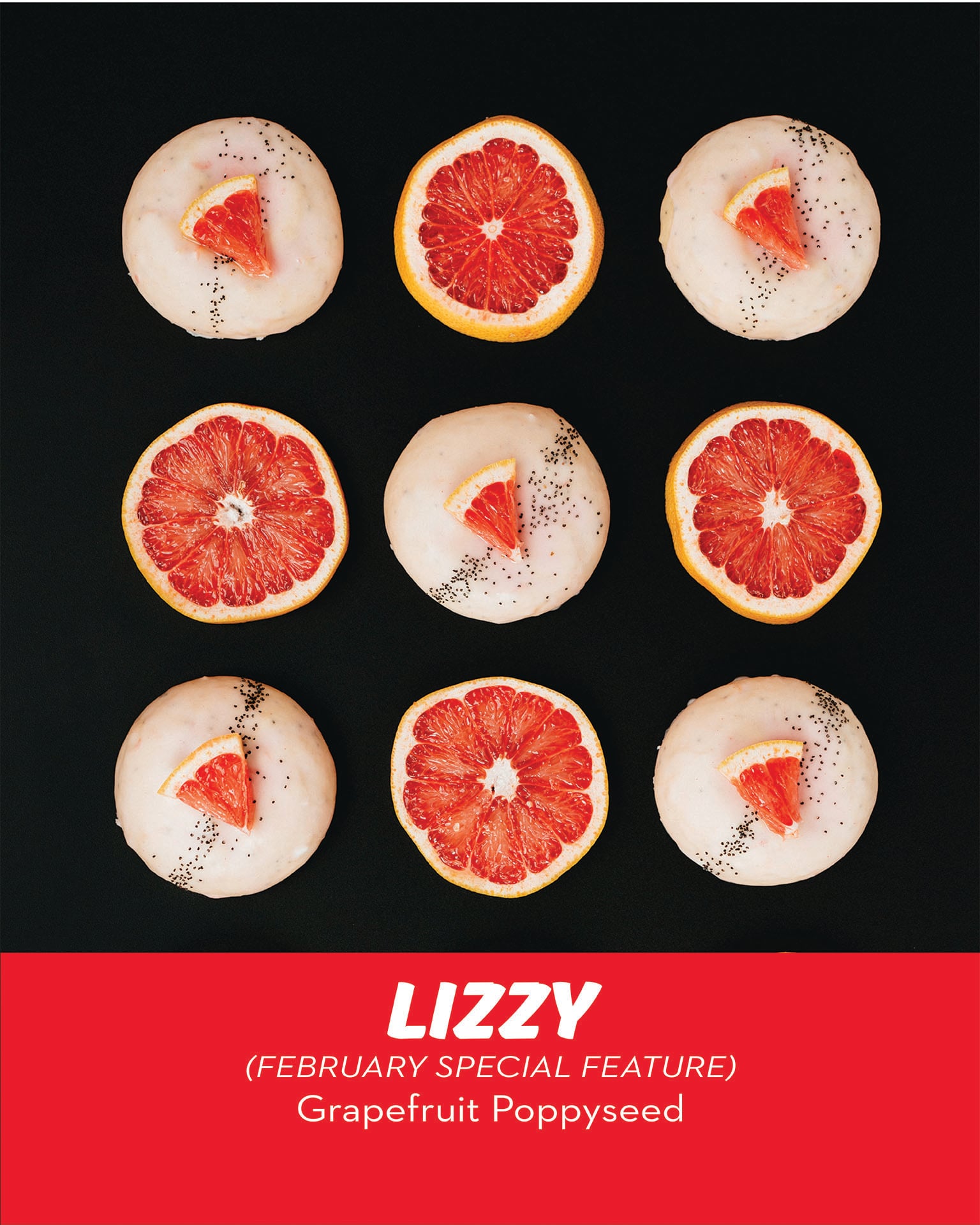 Grapefruit Poppyseed cookies stuffed with grapefruit curd and topped with grapefruit glaze by RubySnap Fresh Cookies