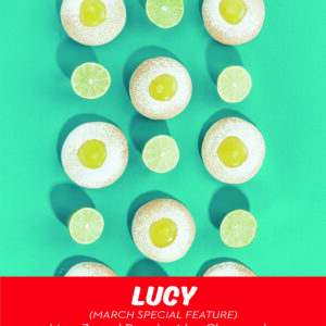 RubySnap Lucy Cookie a lime dough with a cheesecake center topped off with lime curd