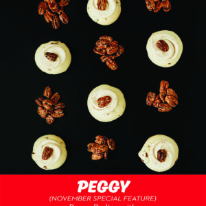 RubySnap Peggy cookie a praline pecan cookie with a brown butter, buttercram frosting