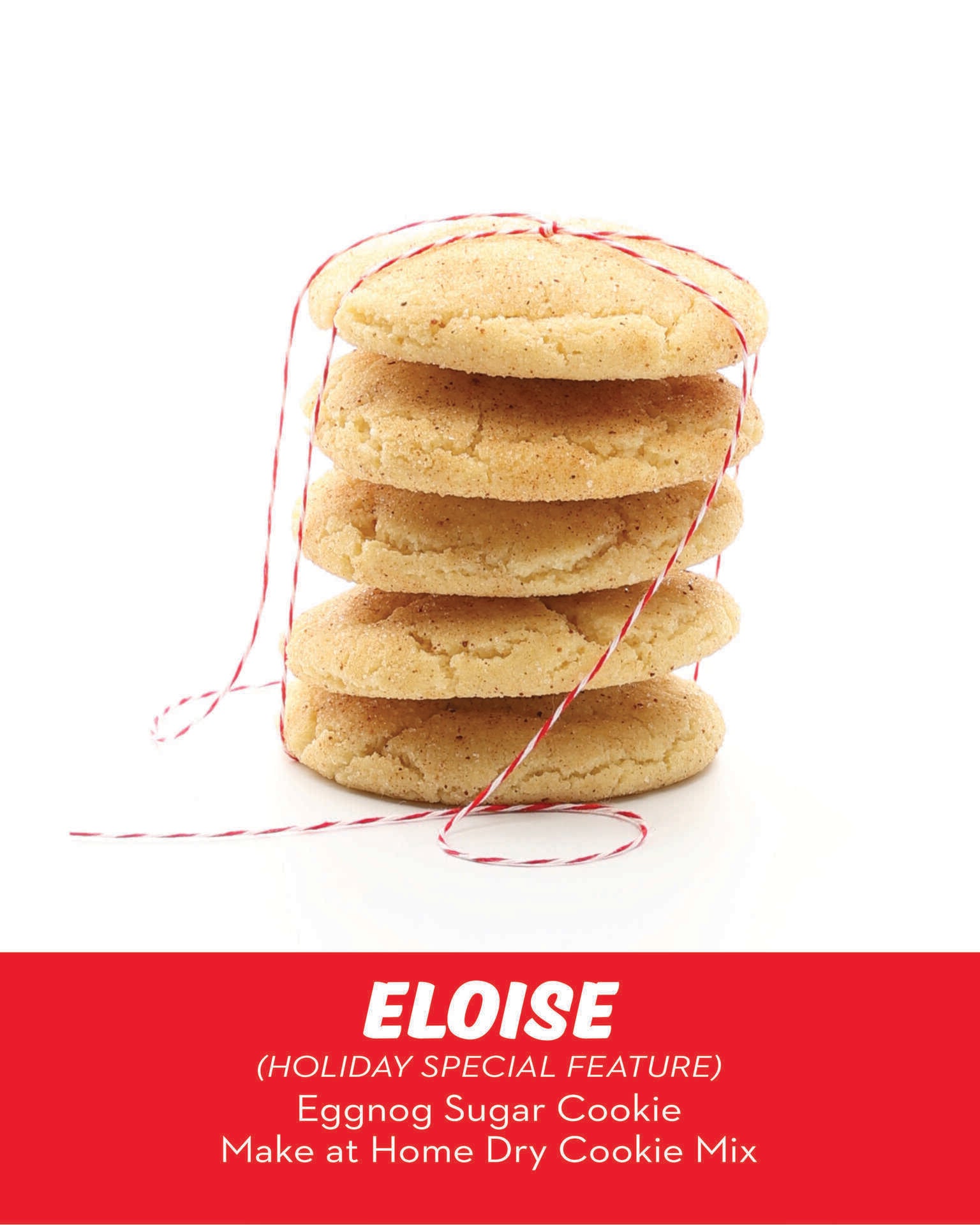 RubySnap Eloise Eggnog sugar cookie, a make at home dry cookie mix.